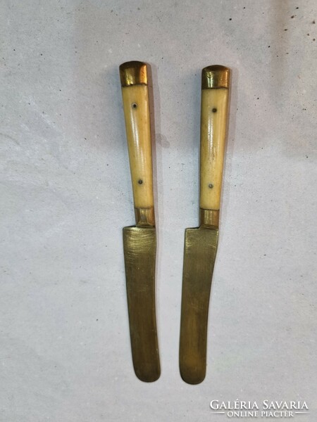 2 old copper knives