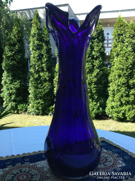 Jan beranek czech skrdlovice blue giga size vase 1950-1960