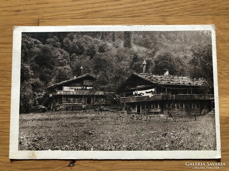 Antique tyrol - zillertal - farmhouses postcard - 1916
