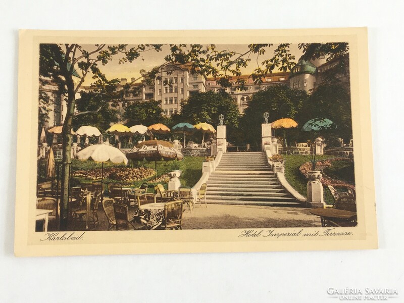 Antique, old postage clean, color postcard (karlovy vary) karlsbad, hotel imperial early 1900s