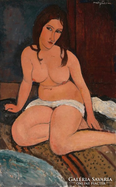 Modigliani - Ülő akt - vakrámás vászon reprint