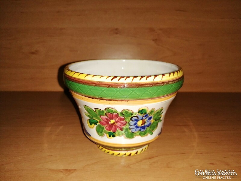 Italian glazed ceramic pot (5 / d)