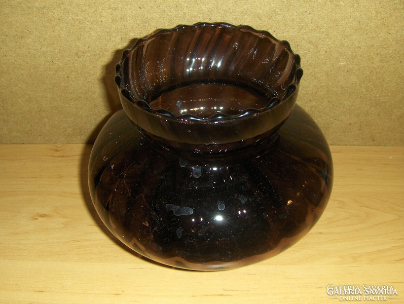 Retro purple bay glass vase (7/d)
