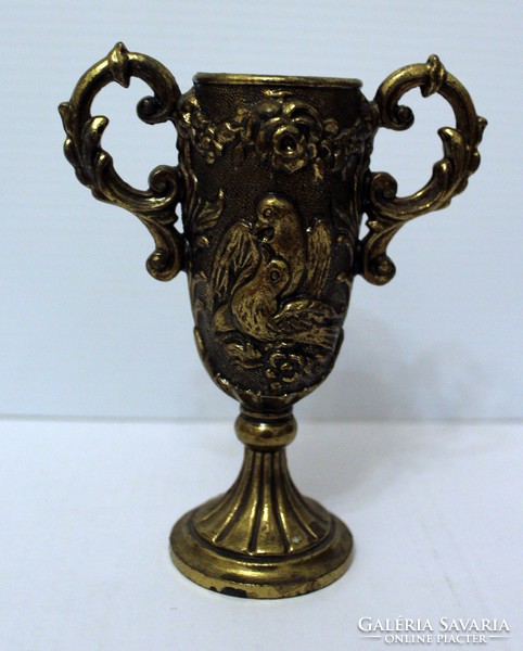 Small ornate copper cup