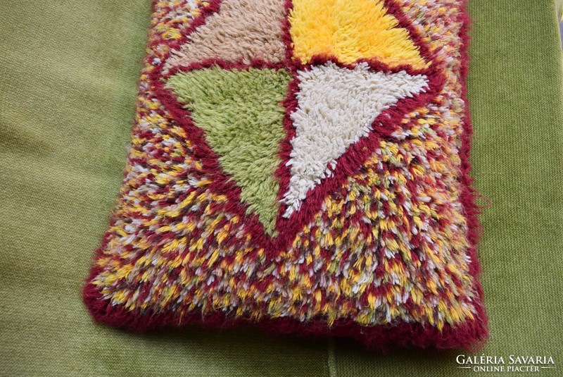 Suba pillow with retro pattern, decorative pillow mid century modern handicraft 49 x 39 x 9 cm
