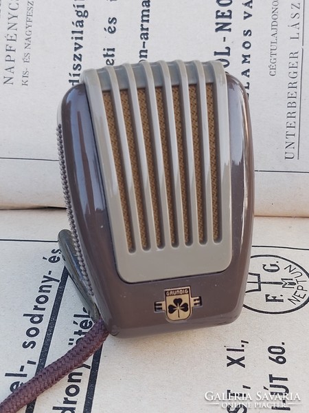 GRUNDIG GDM-10 Vintage mikrofon Made in Germany Fonott kábel 1956