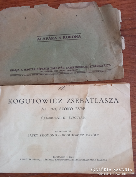Antik könyv /1924. évi/ Kogutowicz zsebatlasza