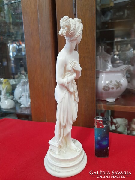 Alabaster, soapstone female nude figural sculpture. 24 Cm.