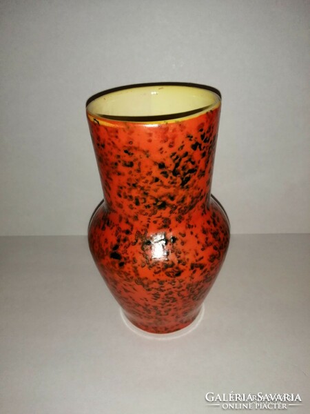 Tófej industrial artist ceramic vase 16 cm (8/d)