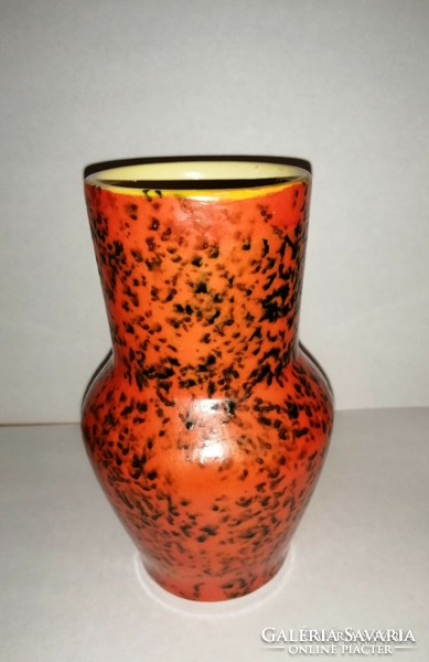 Tófej industrial artist ceramic vase 16 cm (8/d)