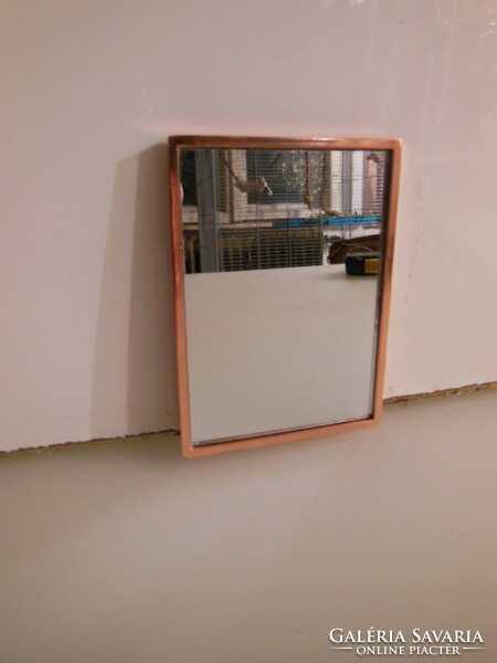 Mirror - red copper - solid - 8 x 6 cm - perfect