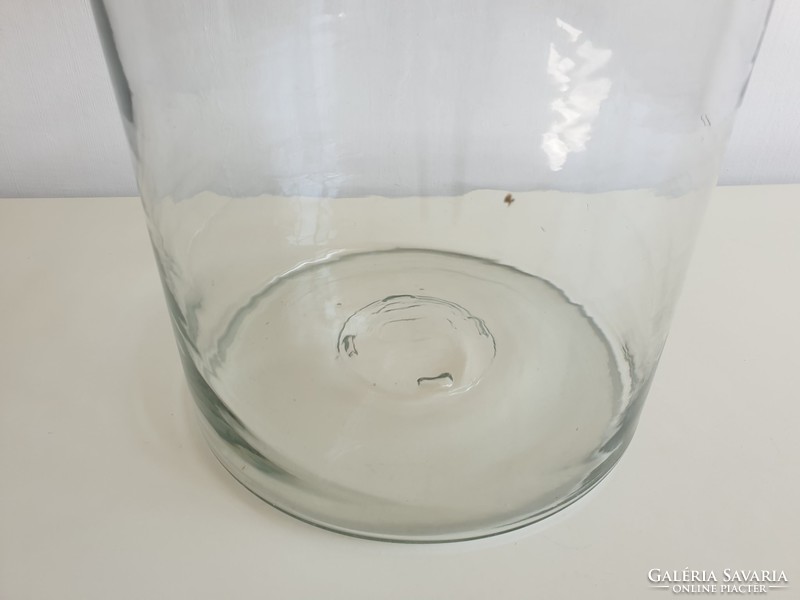 Old blown large size 10 l huta jam glass 40 cm vintage glass 10 liters