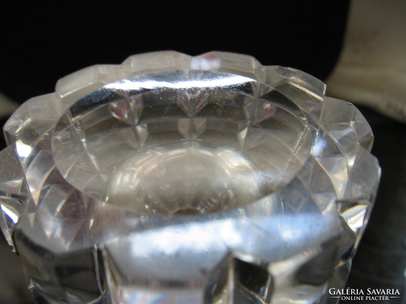 Retro kockás ,francia, súlyos kristály váza