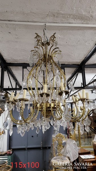 Onion-shaped copper chandelier