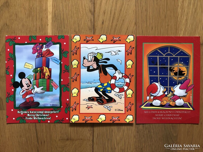 3 Disney postcards
