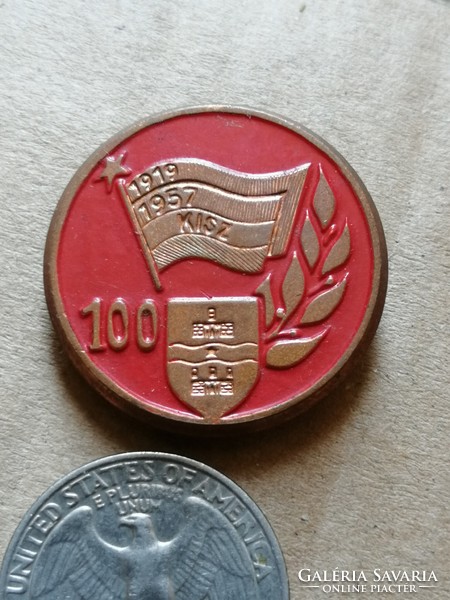 Kisz - badge for 100 years of Budapest 1973