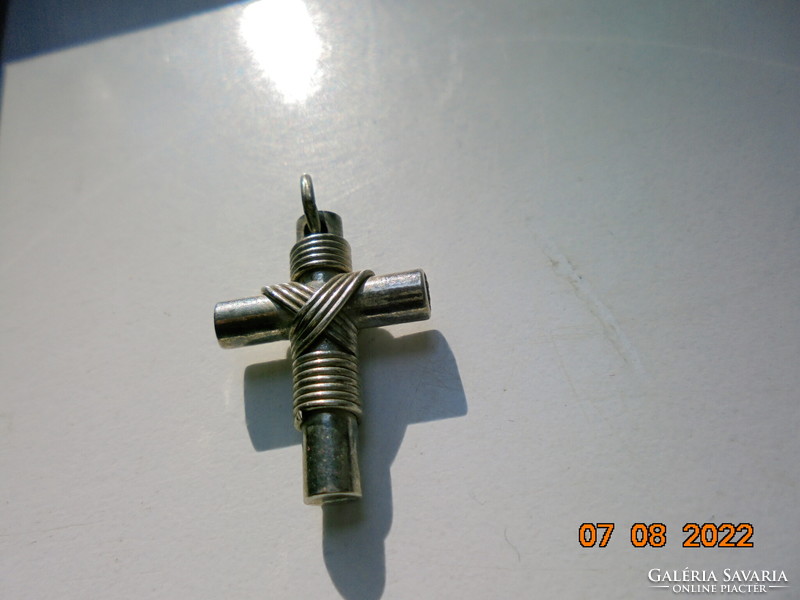Wire wrapped cross pendant