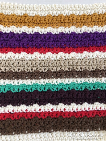 Retro, vintage knitted, crocheted colored coasters 2 pcs