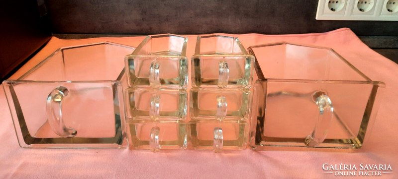 Drawers with glass pendants 2+6 pcs