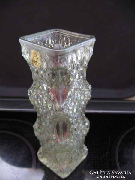 Retro Oberglas lüszteres váza
