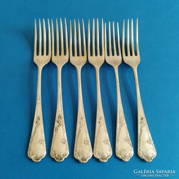 Silver baroque klinkosch cutlery set for 6 people, 41 pieces
