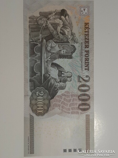 2000 Forint banknote 2010 unc rare ca series