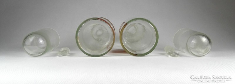 1I798 Régi gyógyszertári üveg patika edény pár 22.5 cm