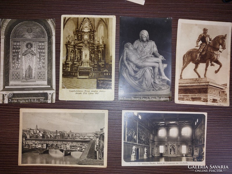 25db íratlan század eleji Olasz fekete-fehér képeslap Milano, Róma, Kereszténység, Vallás