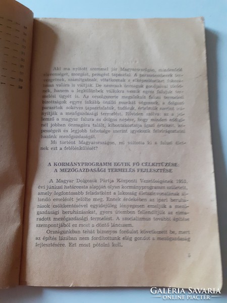Régi könyv 1954 A begyűjtés többéves rendszere beadás leadás törvénye