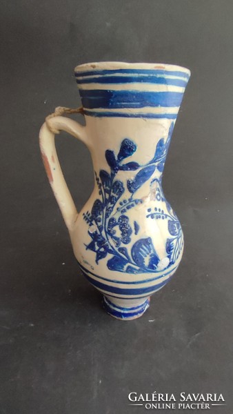 Antique folk goblet folk art jug - ep
