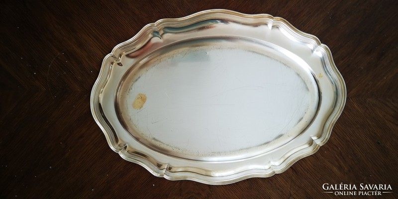 A beautiful old tray, a silver table centerpiece