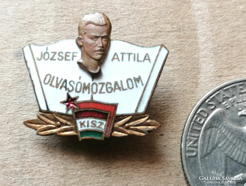 KISZ - József Attila Olvasómozgalom_3 jelvény
