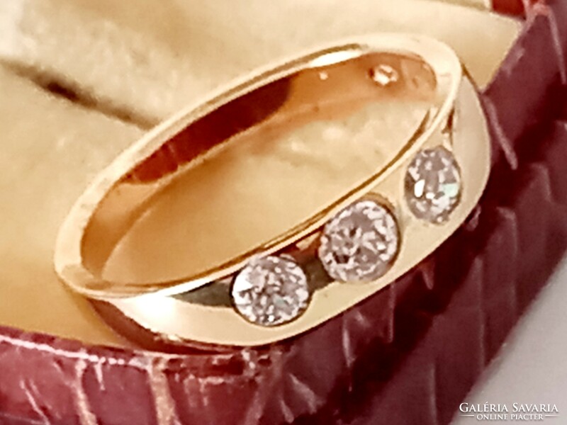 Antik arany gyűrű brillekkel AKCIÓ 1 NAPIG!!!130000 FT