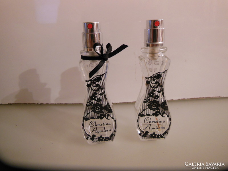 Perfume bottle - 2 pcs - christina aguilera - 10 x 3 cm - thick - flawless