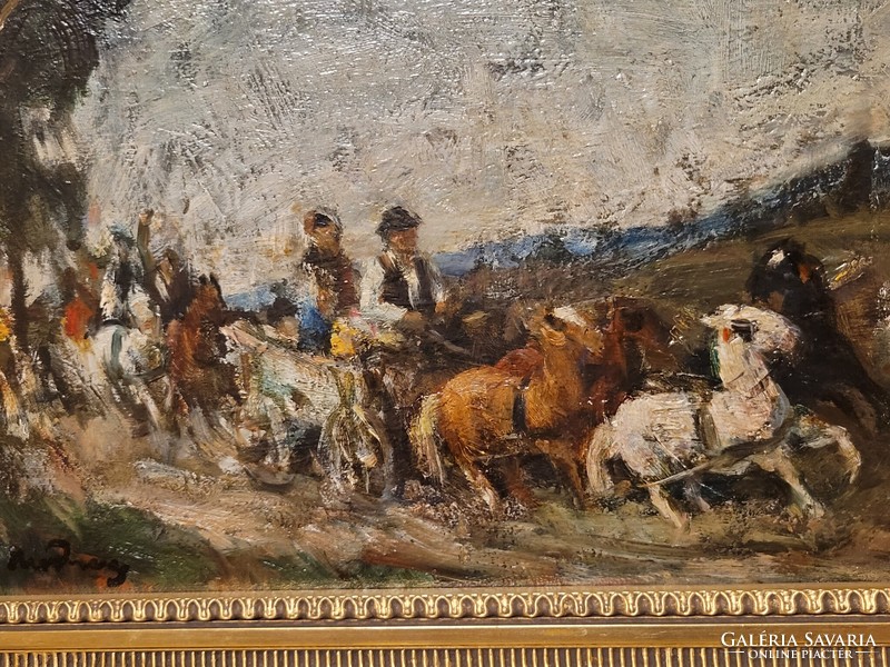 Gyula Rudnay (Pelsőc, 1878 - Budapest, 1957): galloping chariots