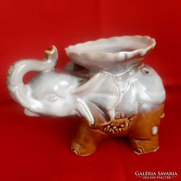 Ceramic, Indian elephant candle holder, candle holder, vaporizer