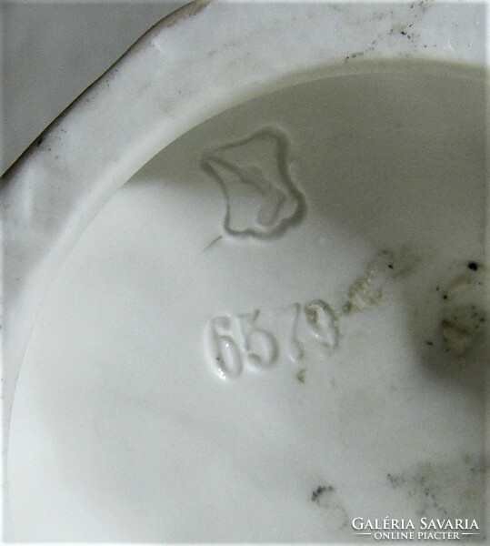 Antik Angyalkás Figurális Váza - Német Conta & Boehme porcelán