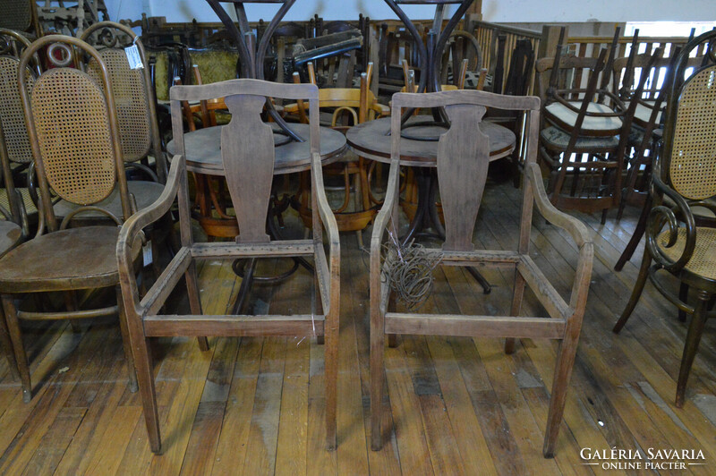 2 antique Bieder armchairs