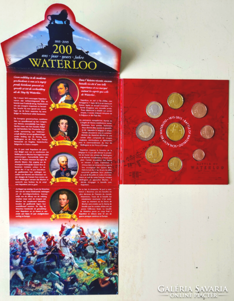 Belgium waterloo euro commemorative set mint condition!