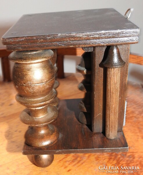 Chess piece carved thick wooden postman - small