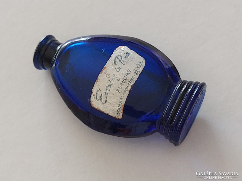 Régi parfümös üveg Evening in Paris Bourjois kobaltkék vintage kölnis palack