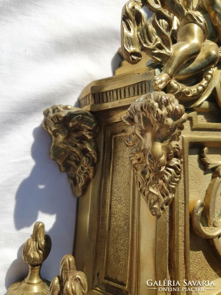 Antik réz nagyméretű szobros ritka francia Cartel falióra ELADÓ / BÉRELHETŐ