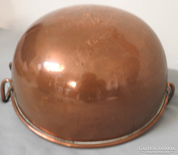 3 copper (red copper) bowls / red copper foam bar