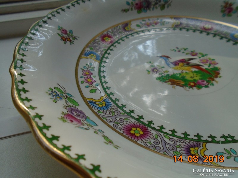 1910 Copeland hand-painted pheasant plate marked by the English royal supplier maple&co,