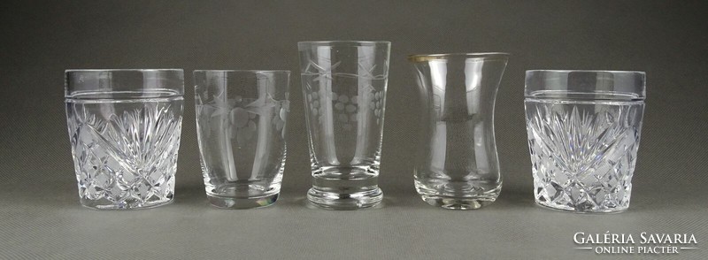 1K168 old mixed drink glass set of 5 pieces