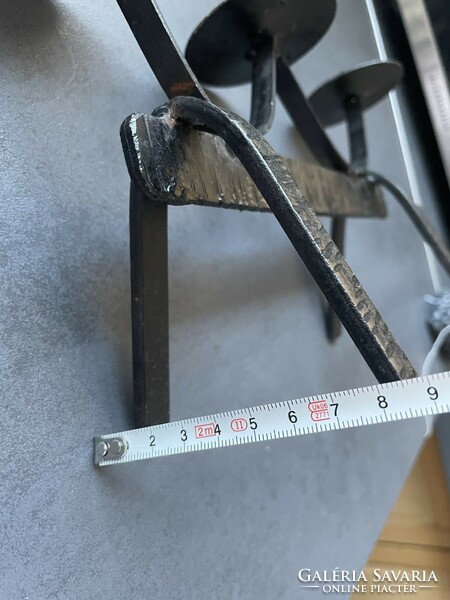 Craftsman wrought iron 3-prong candle holder