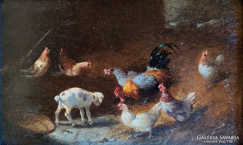 19. századi festő. Baromfiudvar