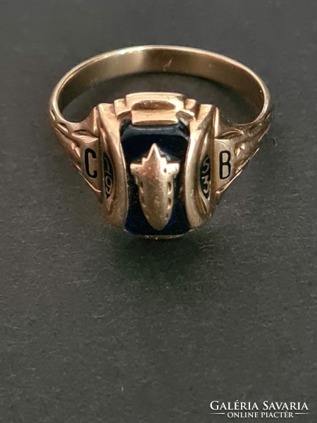 10 karátos Josten Középiskolai arany gyűrű 1953