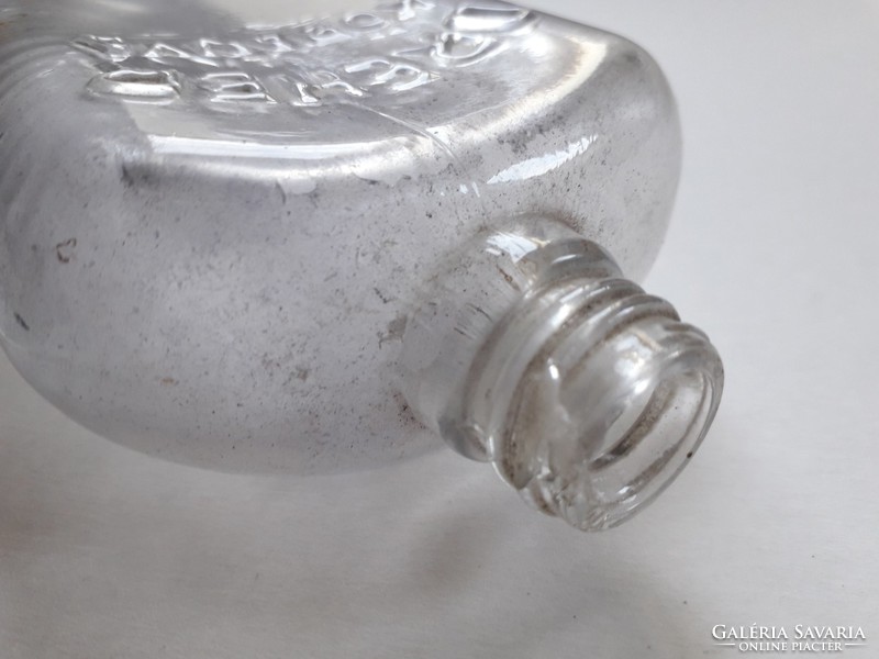 Old glass dreher antal s.R.T. Kőbánya beverage spirit flat bottle