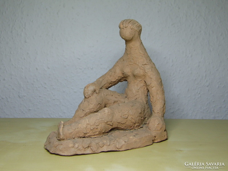 Id. Tolvaly Ernő egyedi terrakotta figura 1 FORINTOS aukció nincs minimál ár! 3.